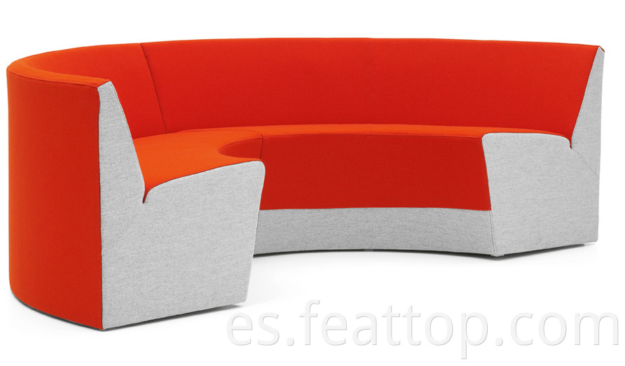 Modern design fabric or PU leather round shape sectional office sofa set